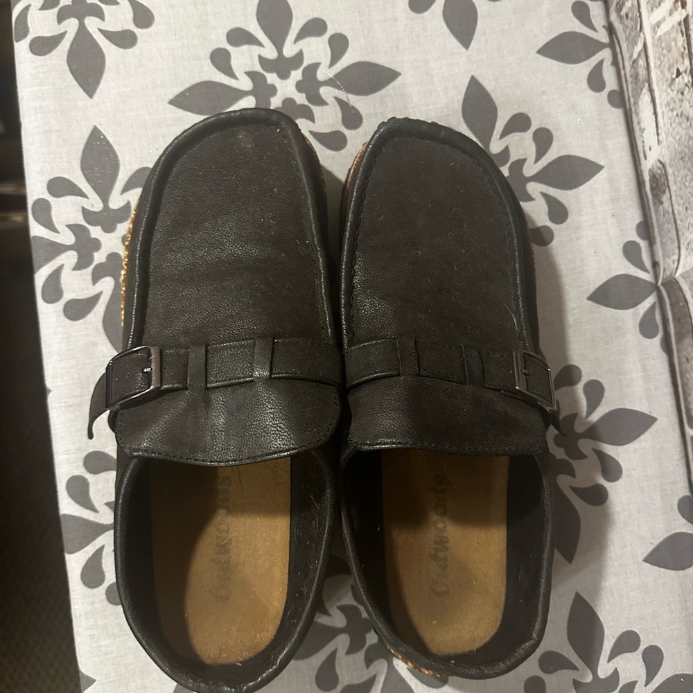 Classic‎ Black Buckle Mules